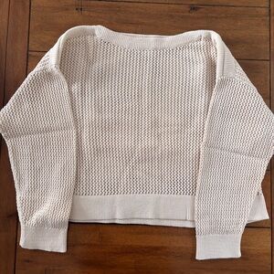 Old Navy Women's Cream Open Knit Sweater
